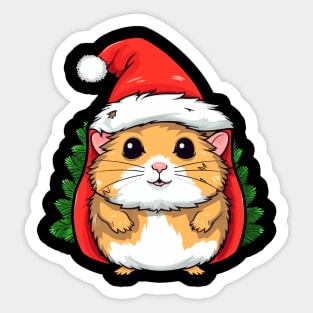 Hamster Christmas Sticker